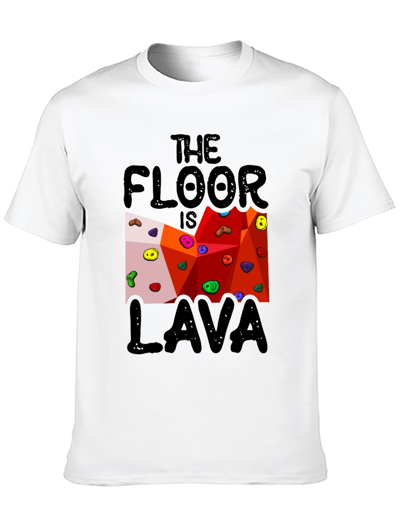 The Floor is Lava Climbing Wall Black T-Shirt