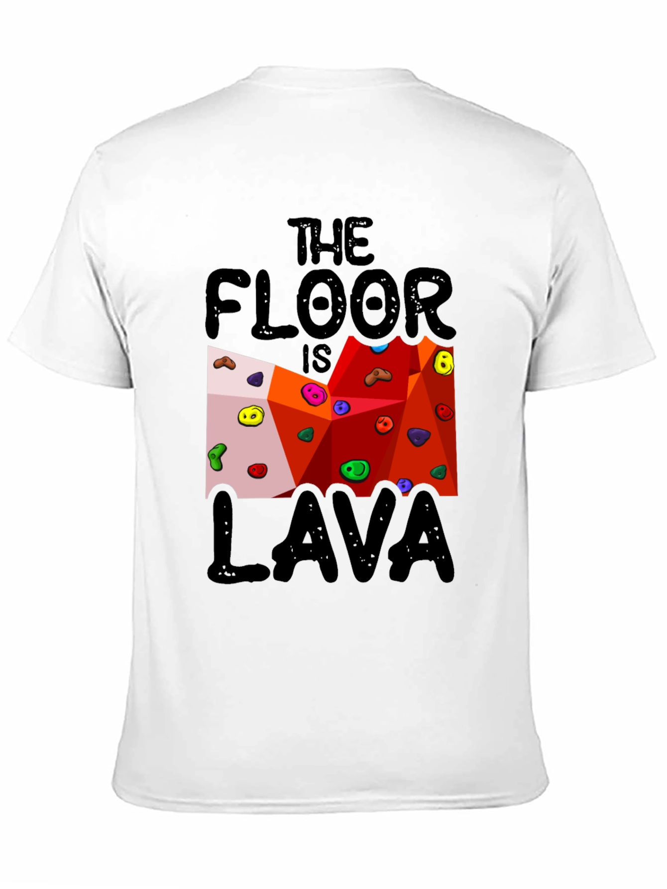 The Floor is Lava Climbing Wall Black T-Shirt