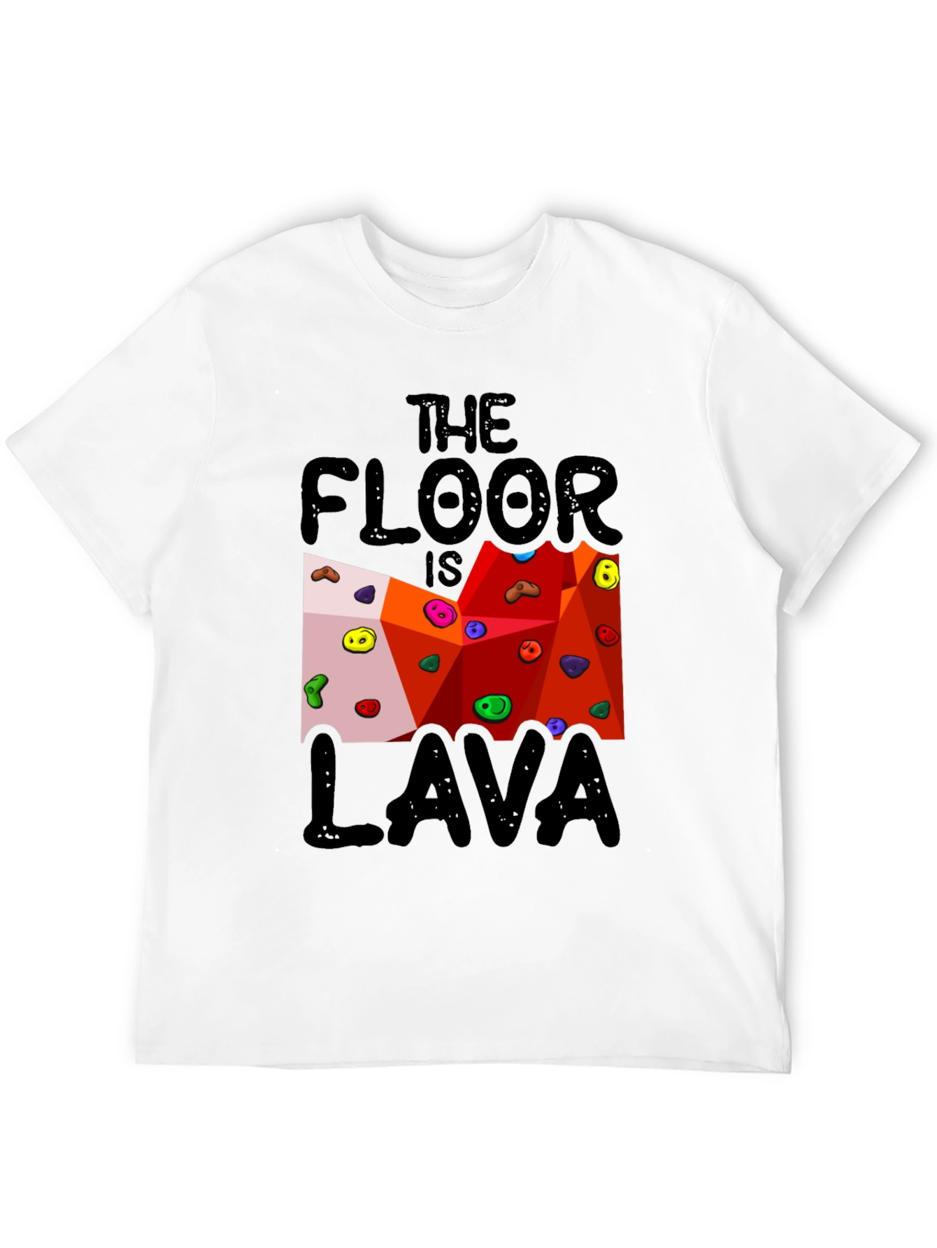 The Floor is Lava Climbing Wall Black T-Shirt