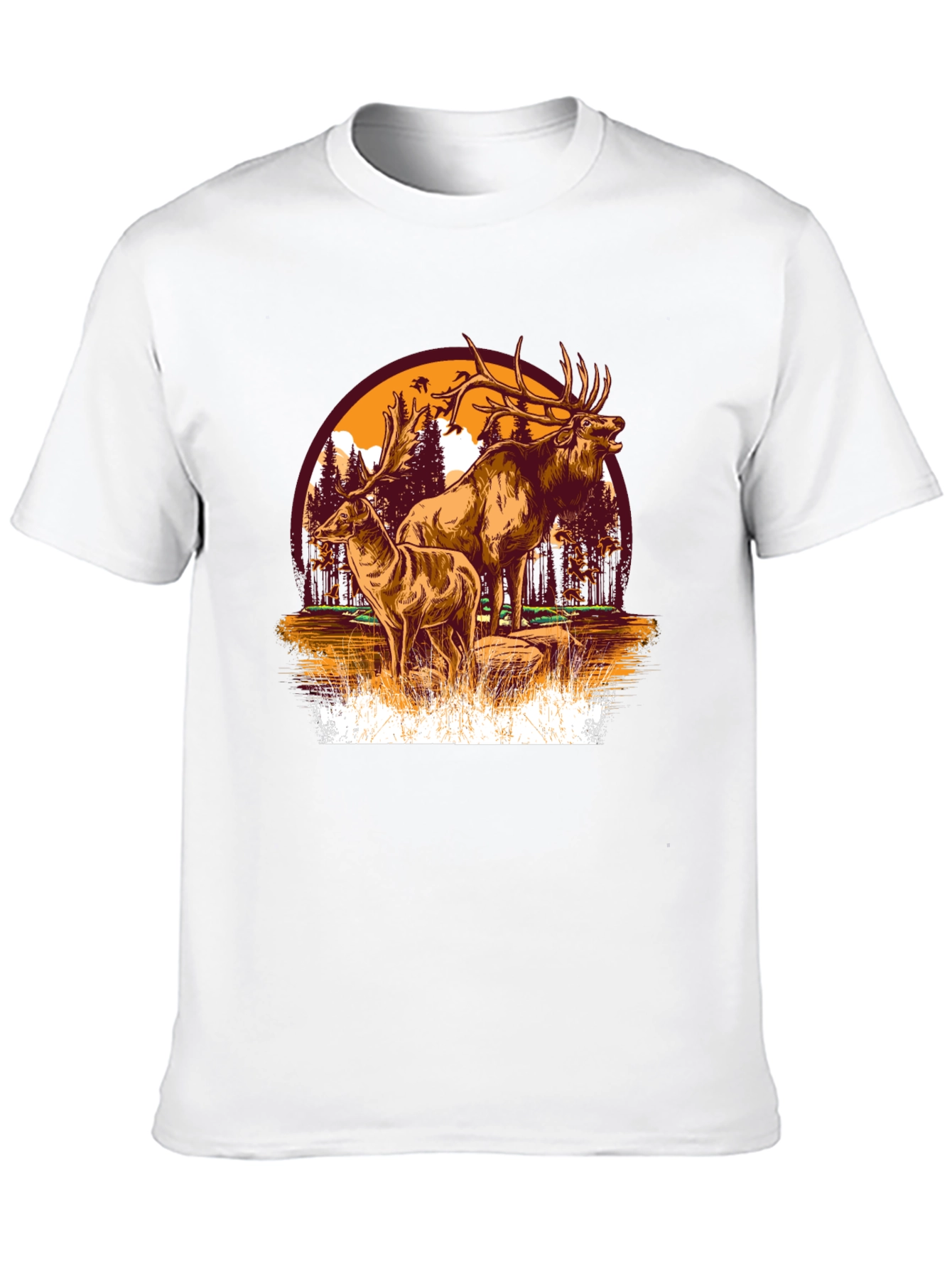 Elk Graphic Tee - Nature Lovers Shirt