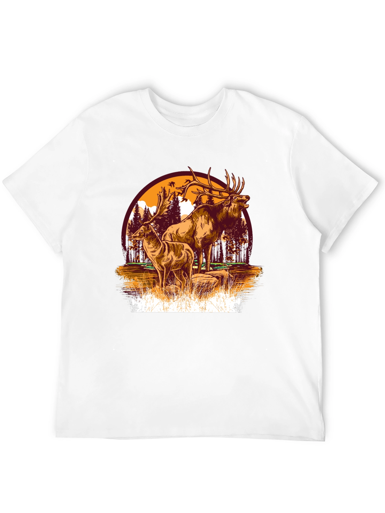 Elk Graphic Tee - Nature Lovers Shirt