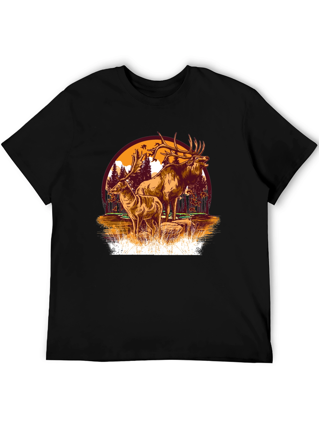 Elk Graphic Tee - Nature Lovers Shirt