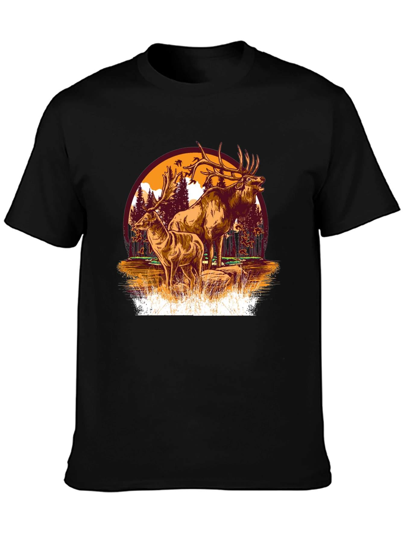 Elk Graphic Tee - Nature Lovers Shirt