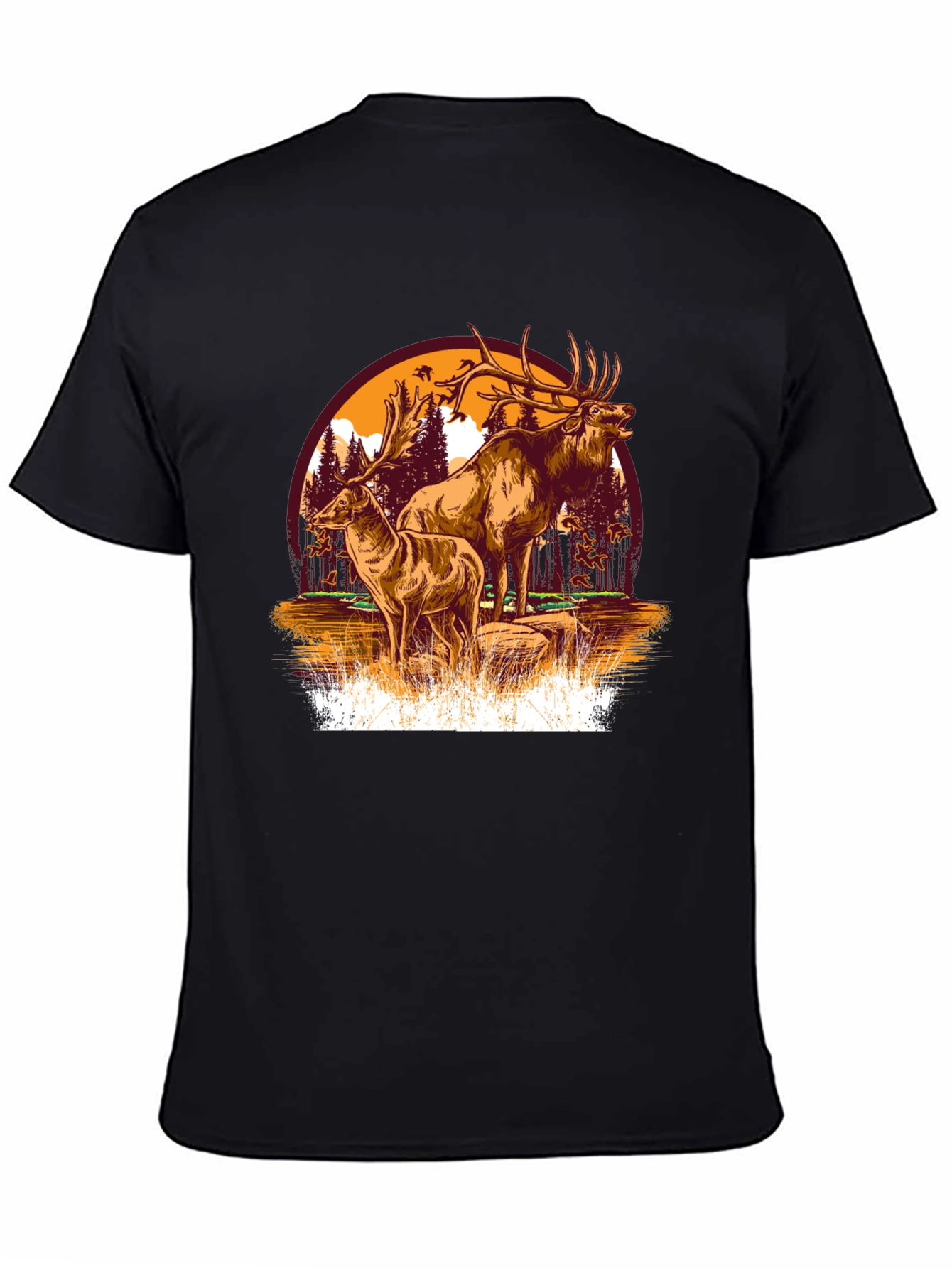 Elk Graphic Tee - Nature Lovers Shirt