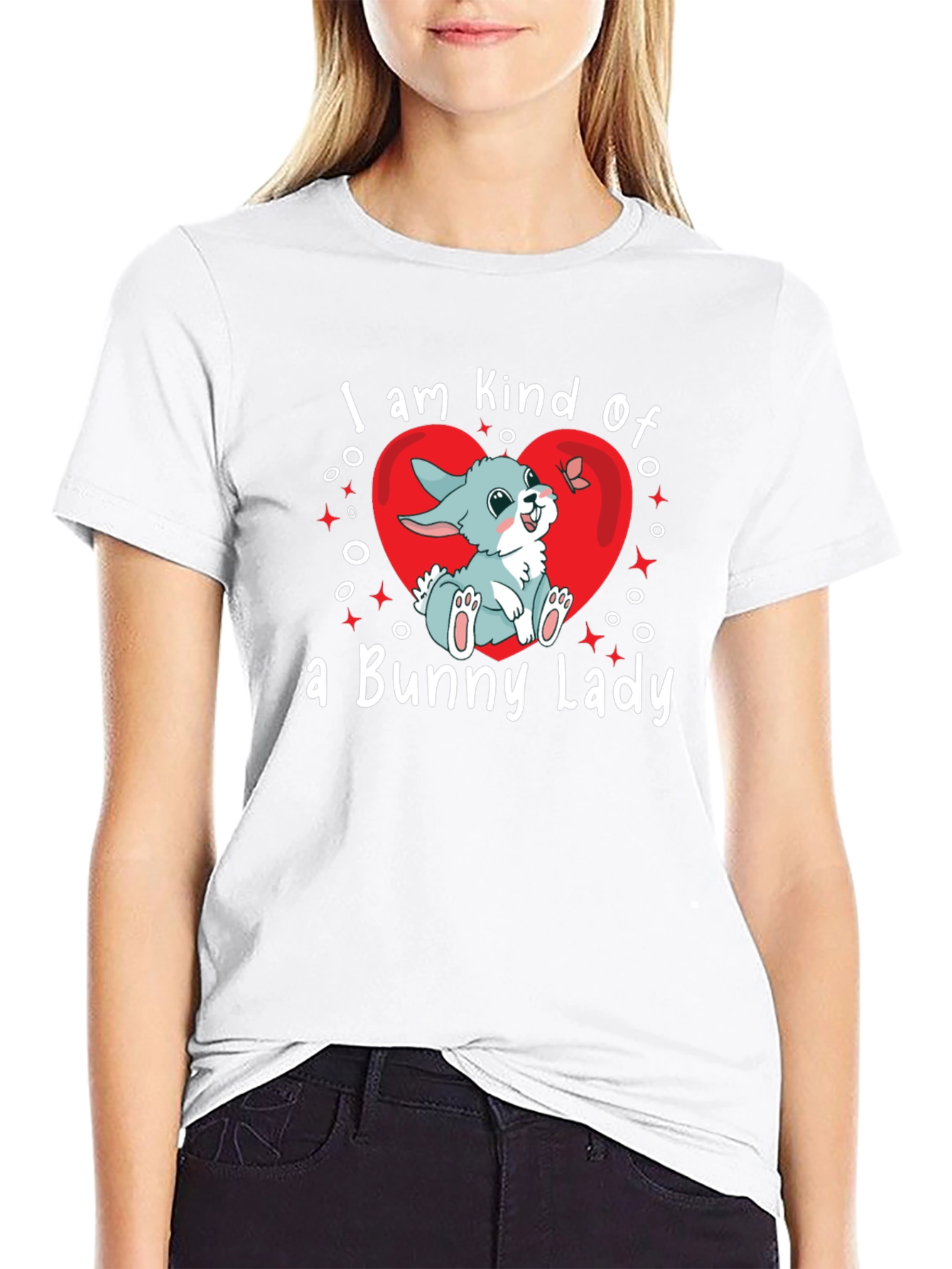 Bunny Lady T-Shirt - Cute Rabbit Graphic Tee