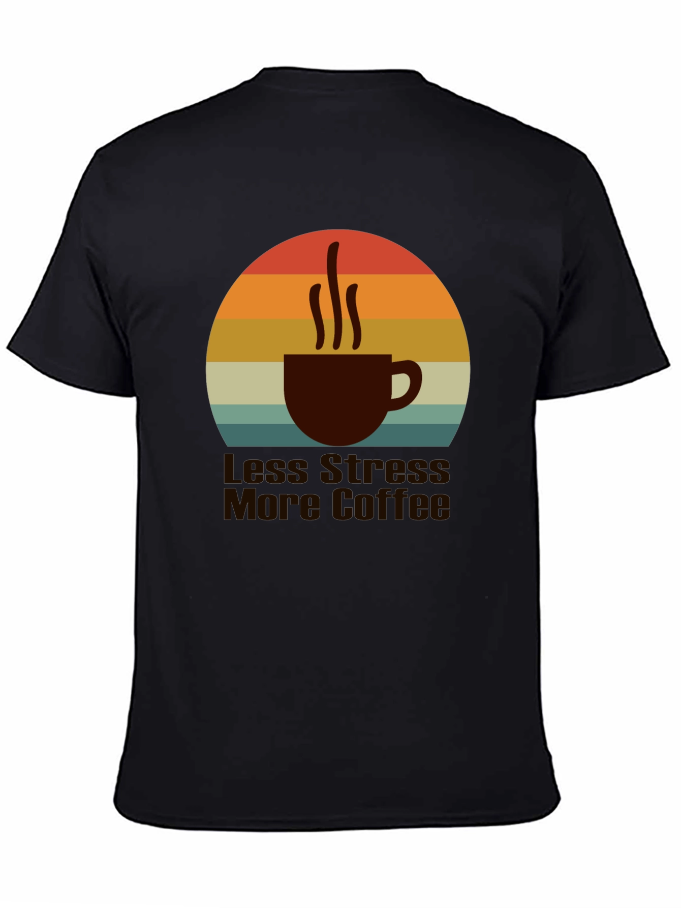 Less Stress More Coffee T-Shirt Retro Style