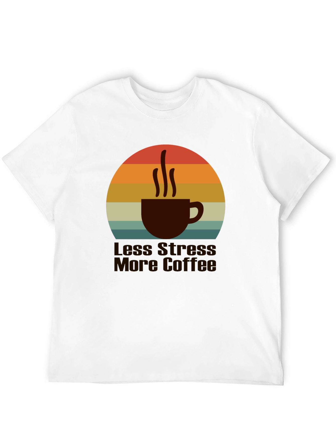 Less Stress More Coffee T-Shirt Retro Style