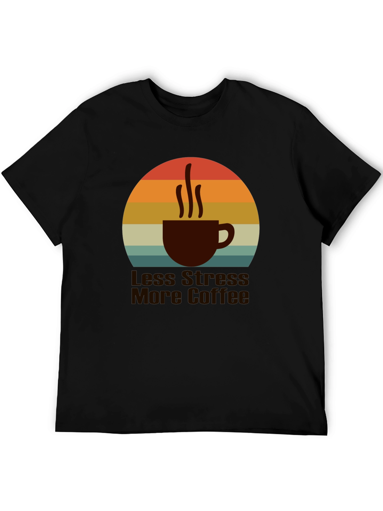 Less Stress More Coffee T-Shirt Retro Style