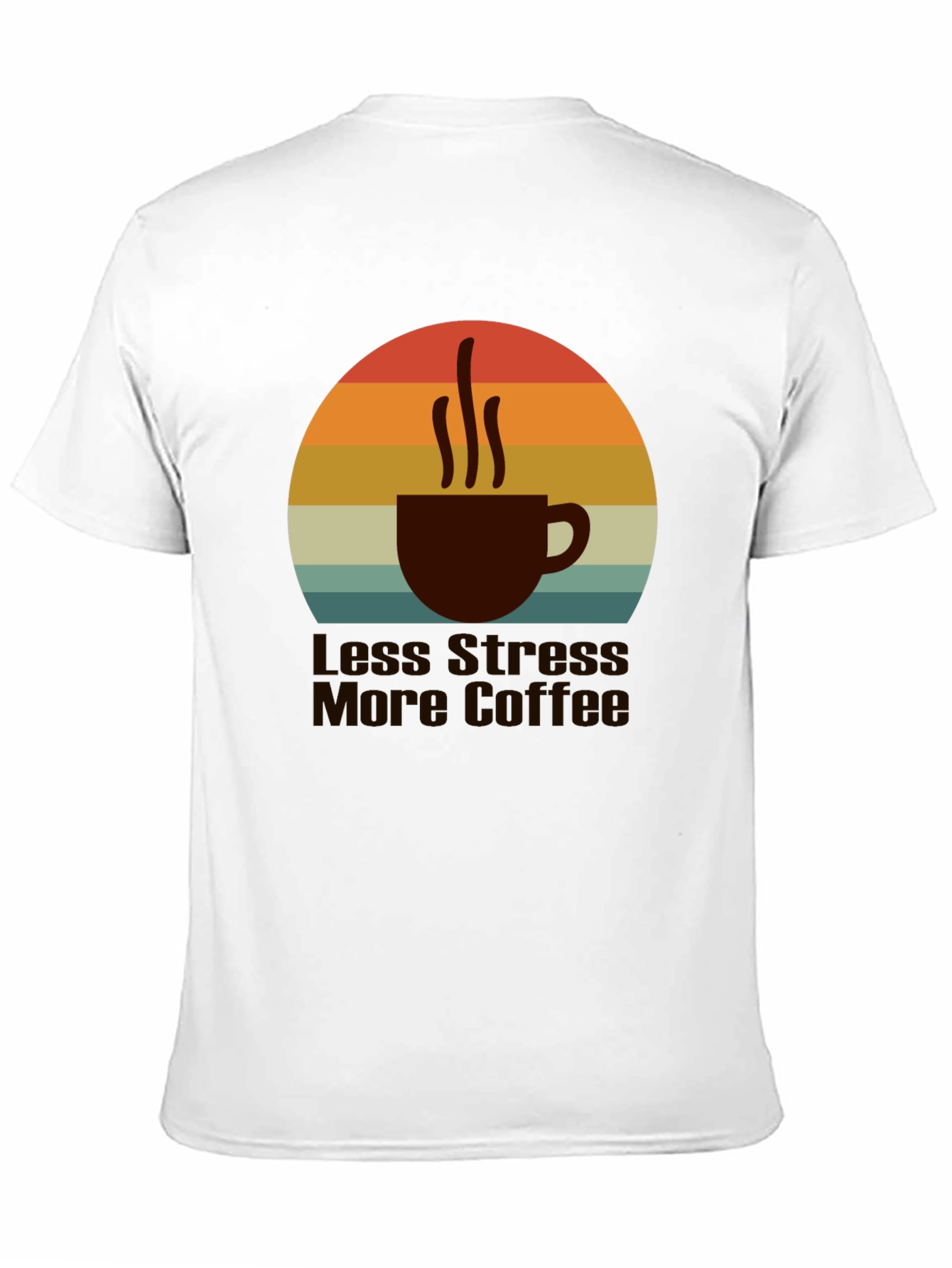 Less Stress More Coffee T-Shirt Retro Style