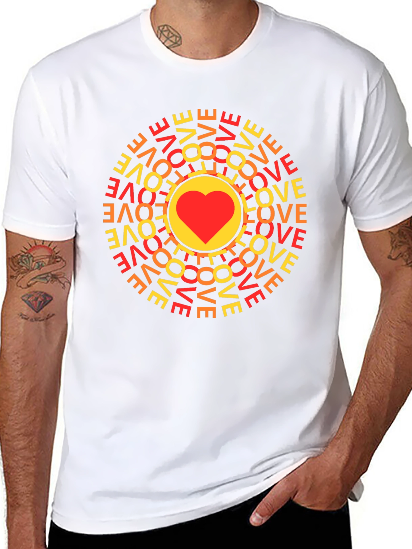 Love Circle Graphic Tee - Trendy Casual Top