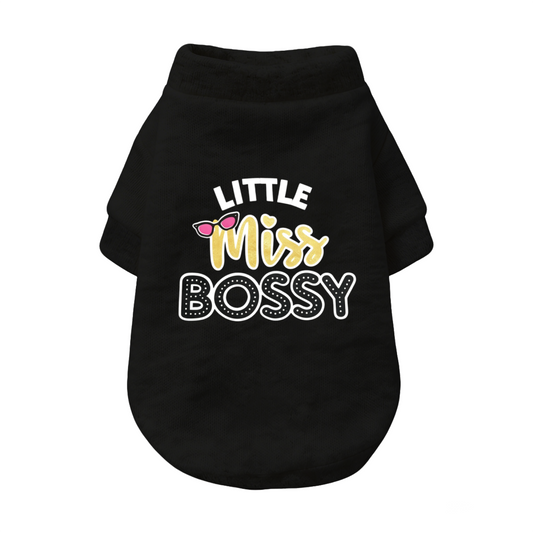 Little Miss Bossy Pink Sunglasses Sassy Girl Dog Sweater