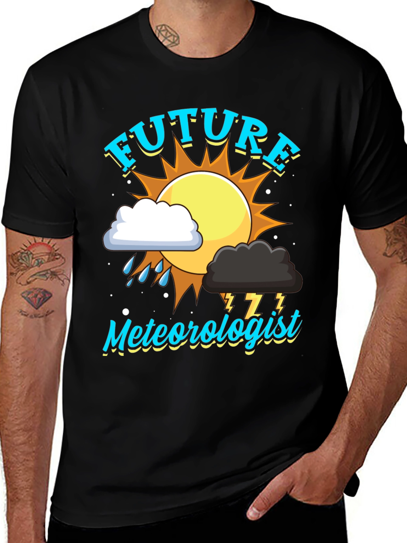 Future Meteorologist Black T-Shirt