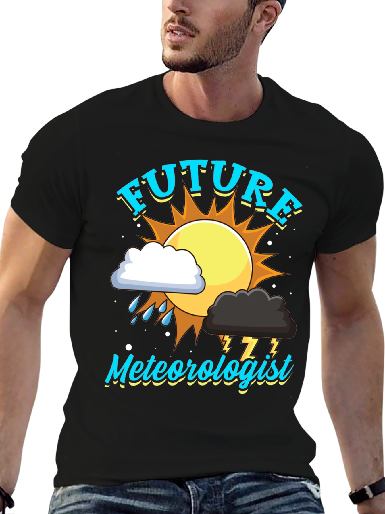 Future Meteorologist Black T-Shirt