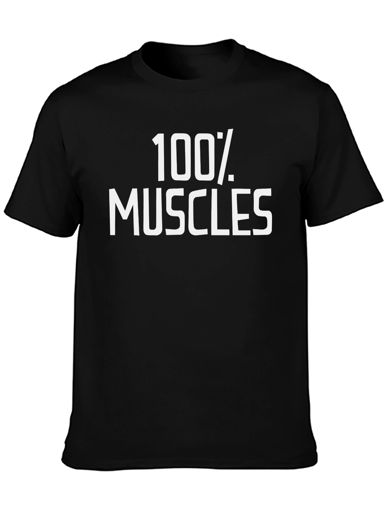 100% Muscles Graphic T-Shirt - Black