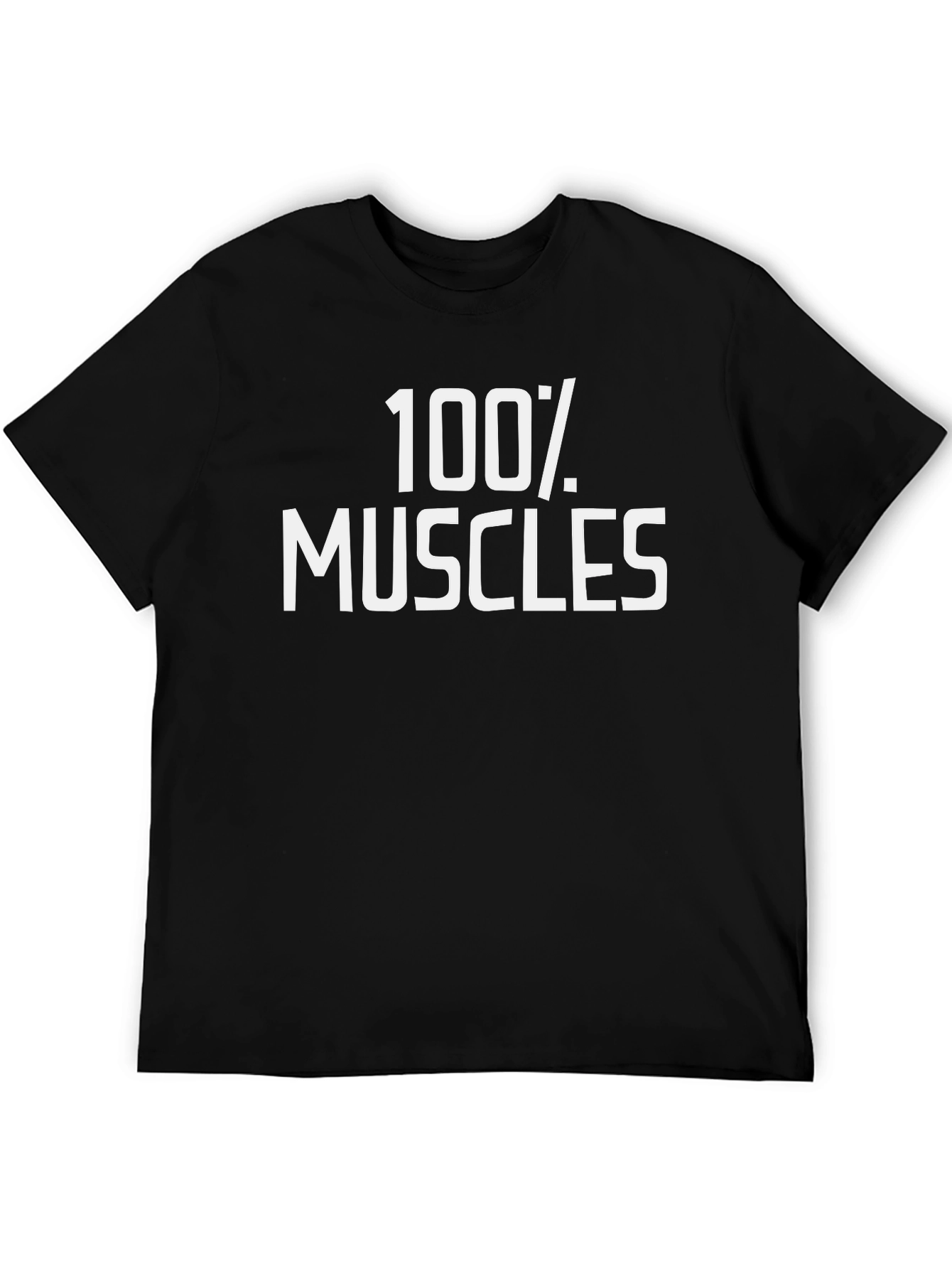 100% Muscles Graphic T-Shirt - Black