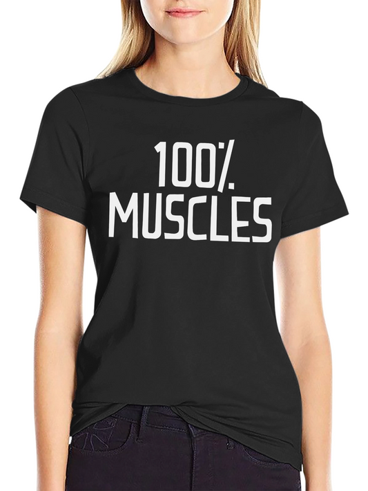 100% Muscles Graphic T-Shirt - Black