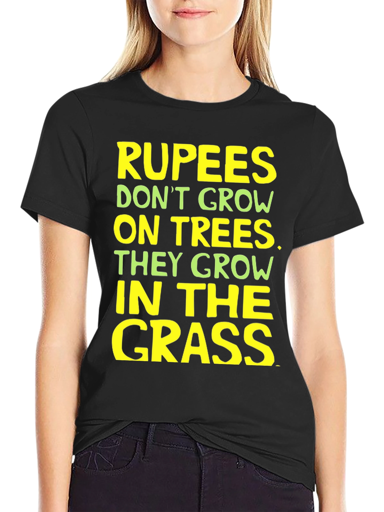 Rupees in Grass Graphic Tee - Funny Sarcastic T-Shirt
