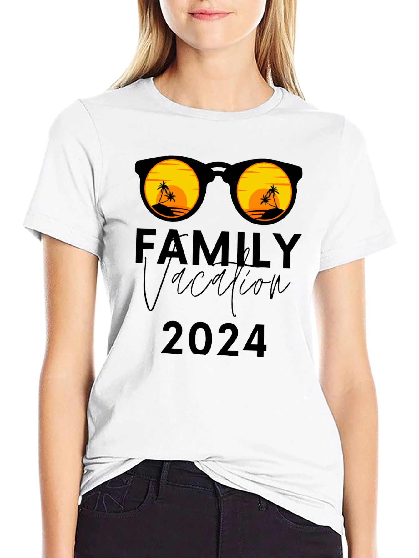Family Vacation 2024 T-Shirt: Sunglasses & Palm Trees!