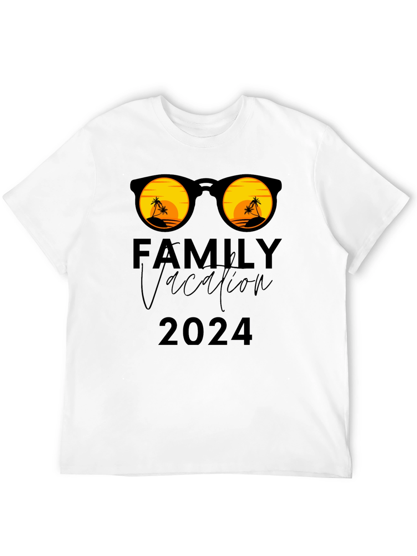 Family Vacation 2024 T-Shirt: Sunglasses & Palm Trees!