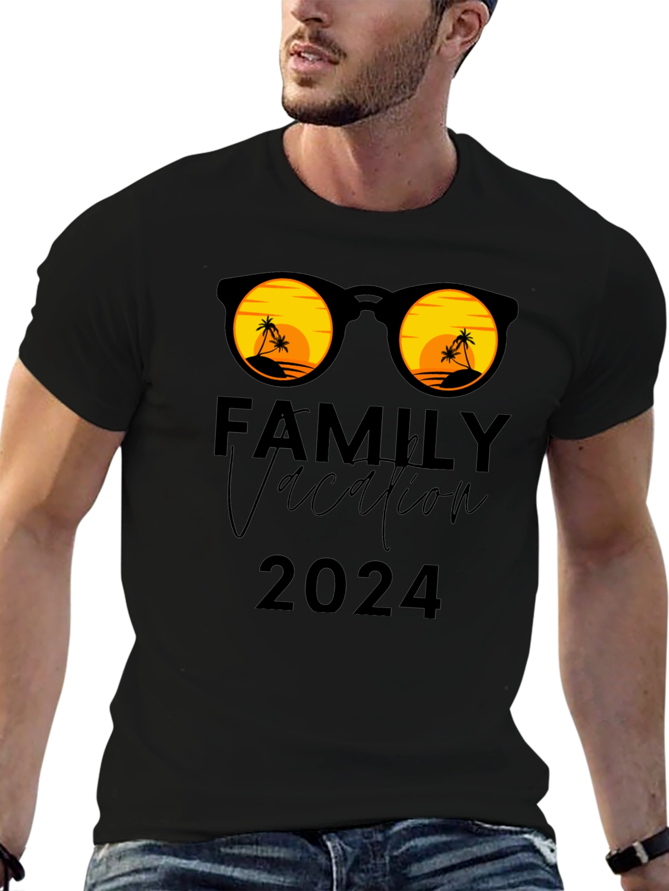 Family Vacation 2024 T-Shirt: Sunglasses & Palm Trees!