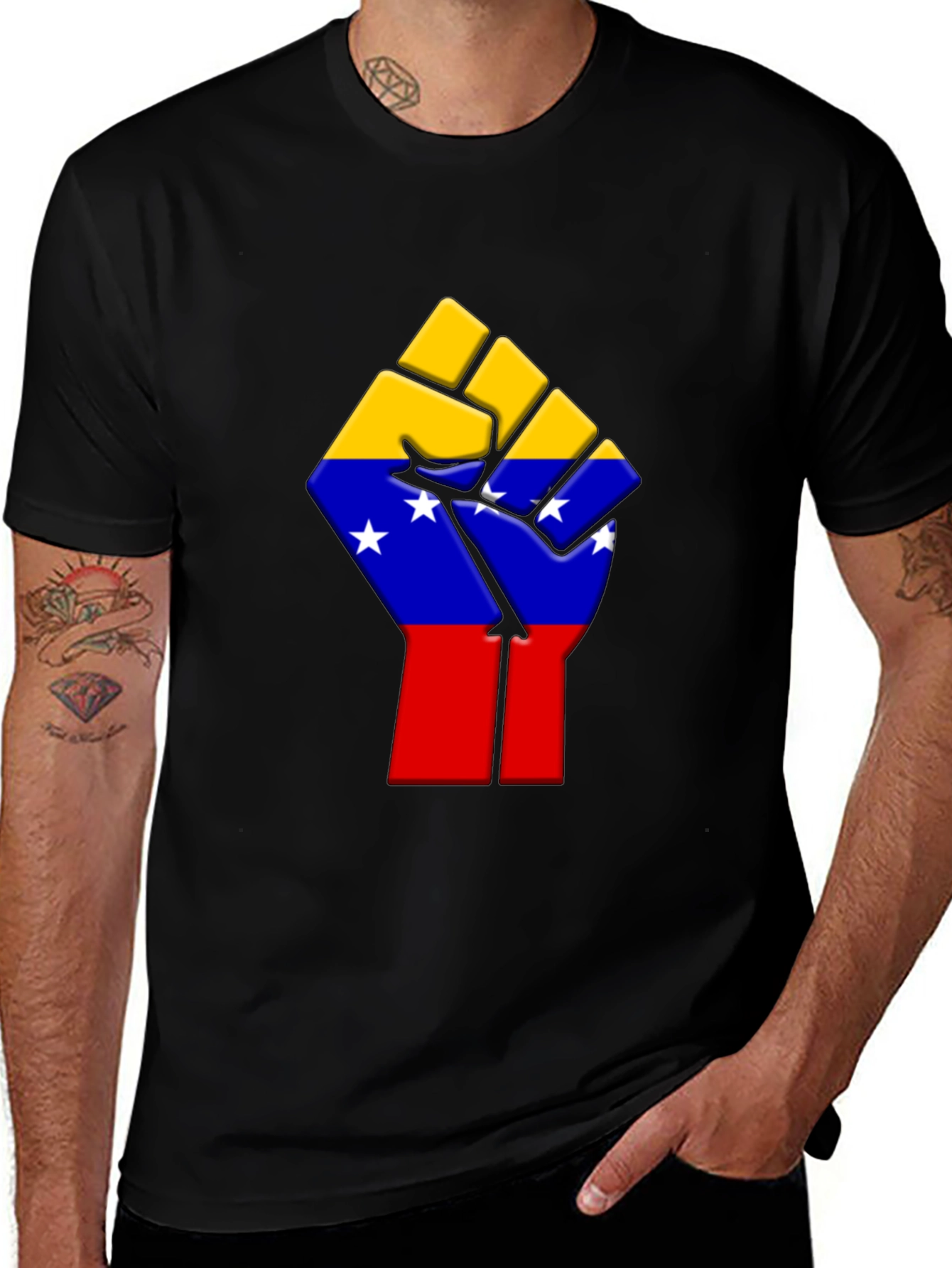 Venezuela Fist T-Shirt - Black