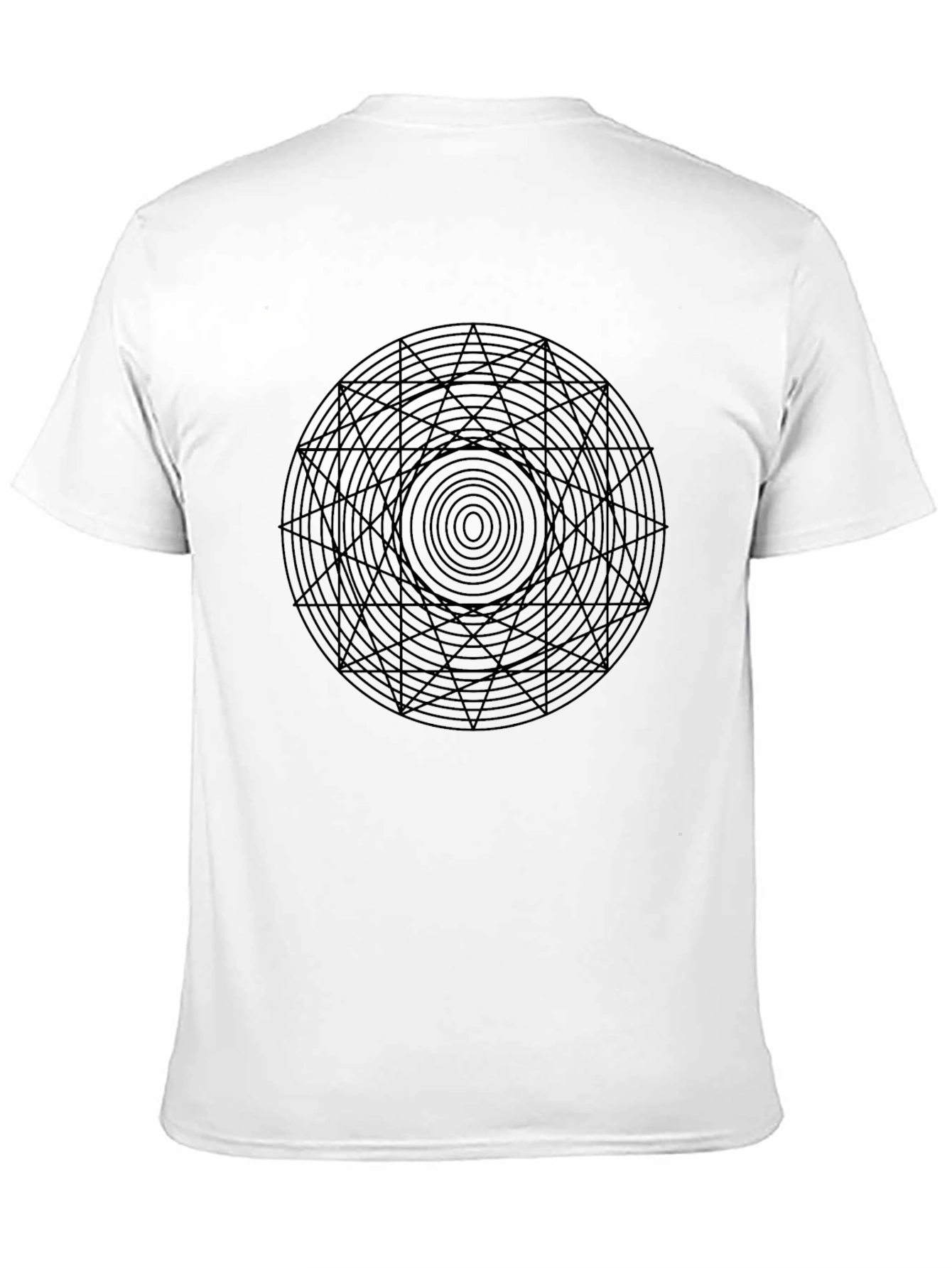 Geometric Circle Graphic T-Shirt - Black