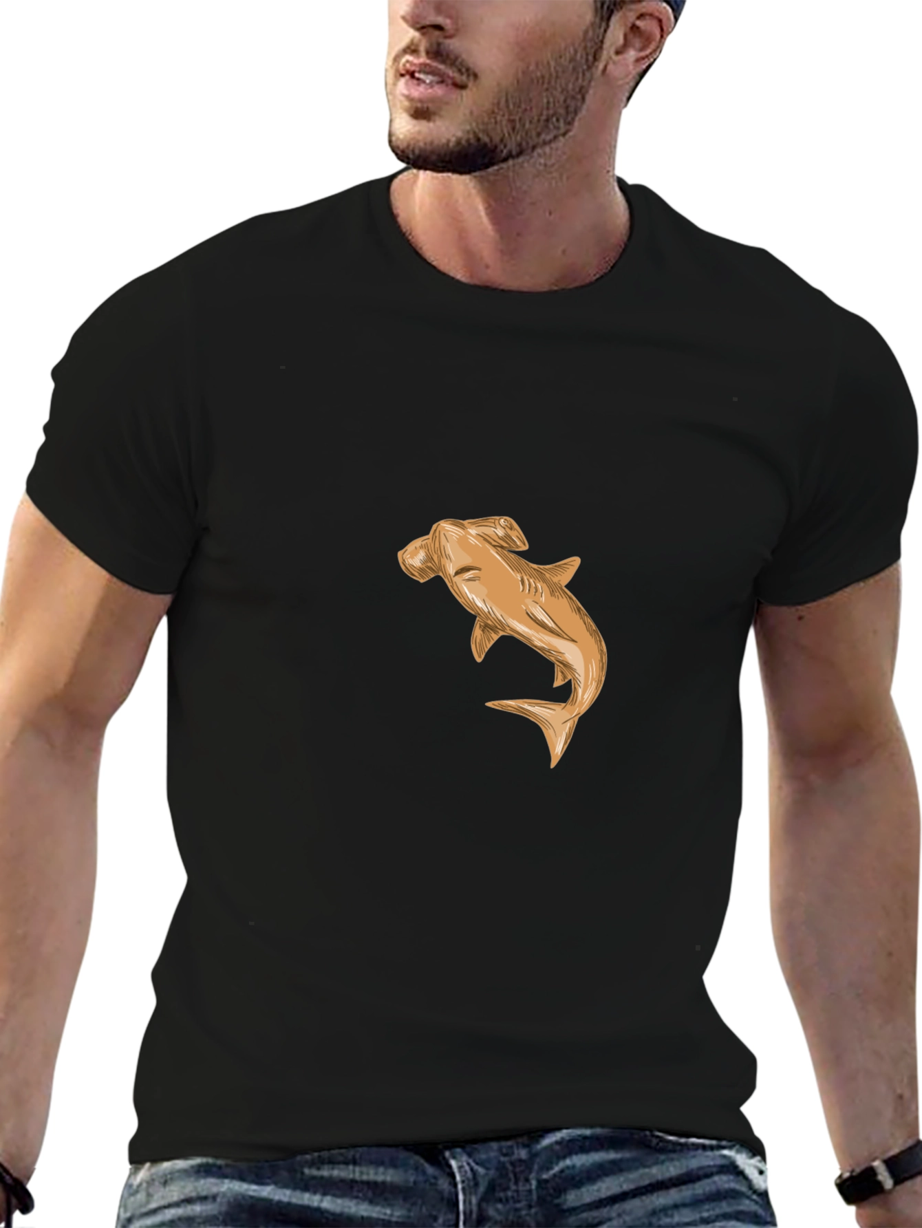 Hammerhead Shark Black T-Shirt - Unique Design
