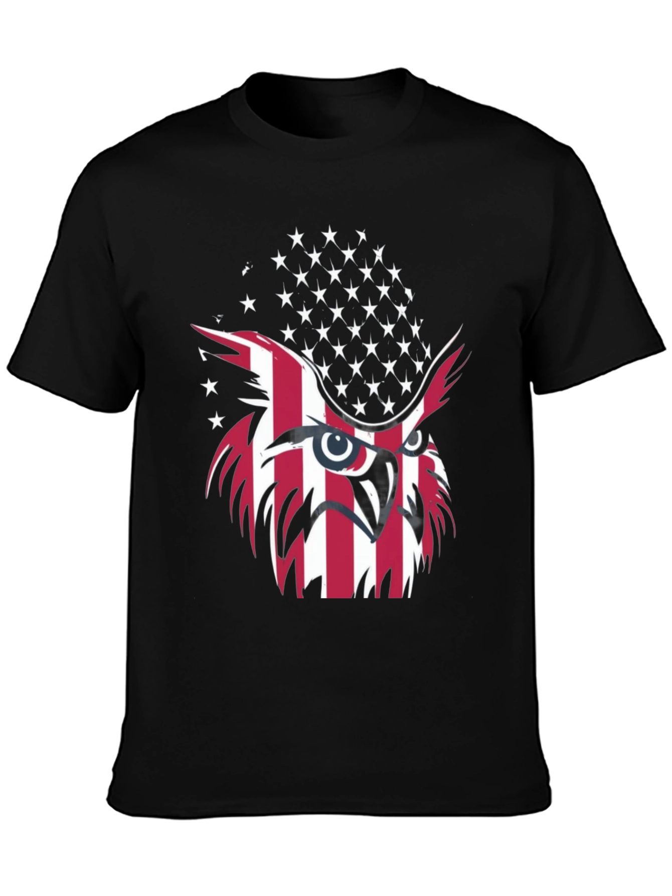 Patriotic Owl T-Shirt - USA Flag Design