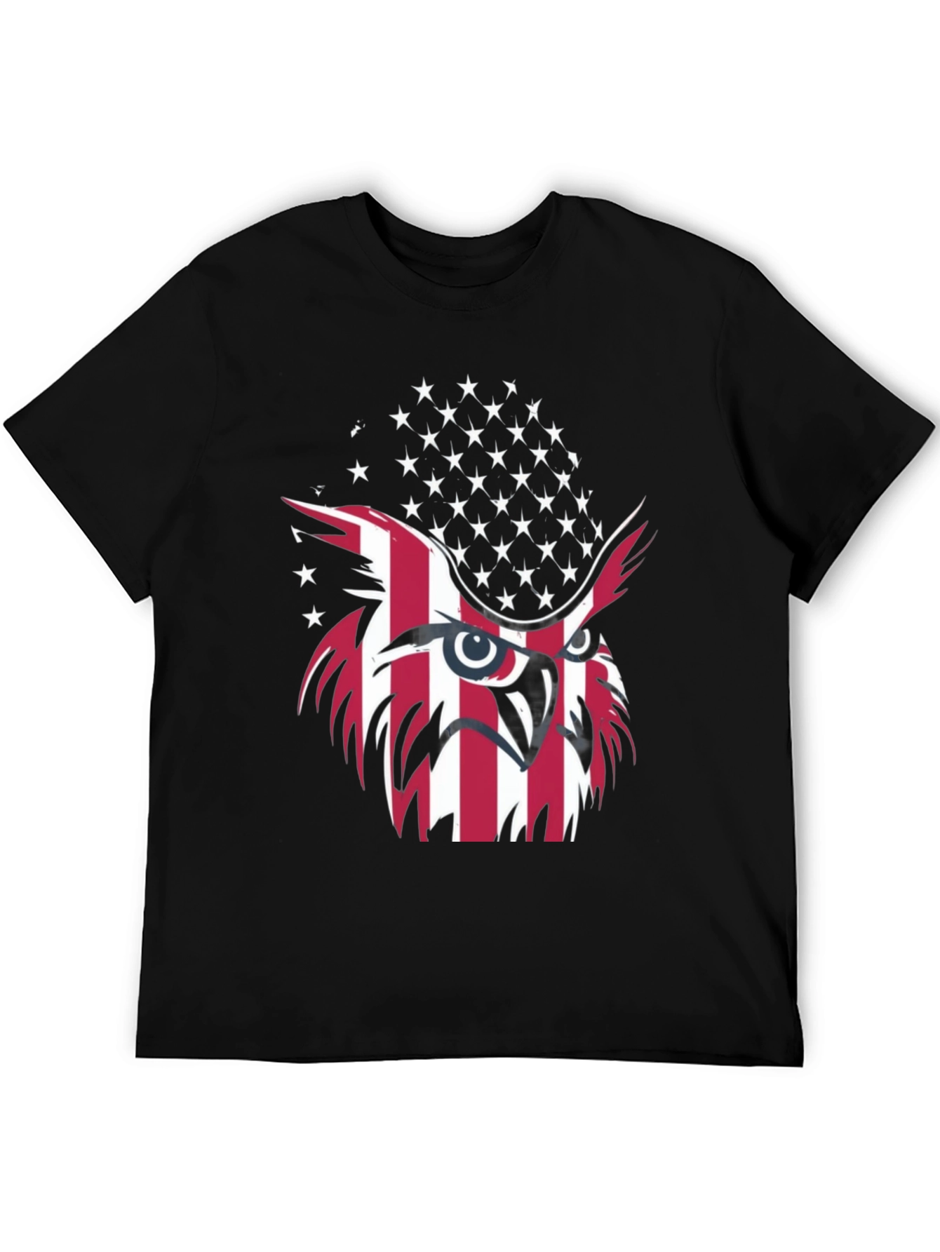 Patriotic Owl T-Shirt - USA Flag Design
