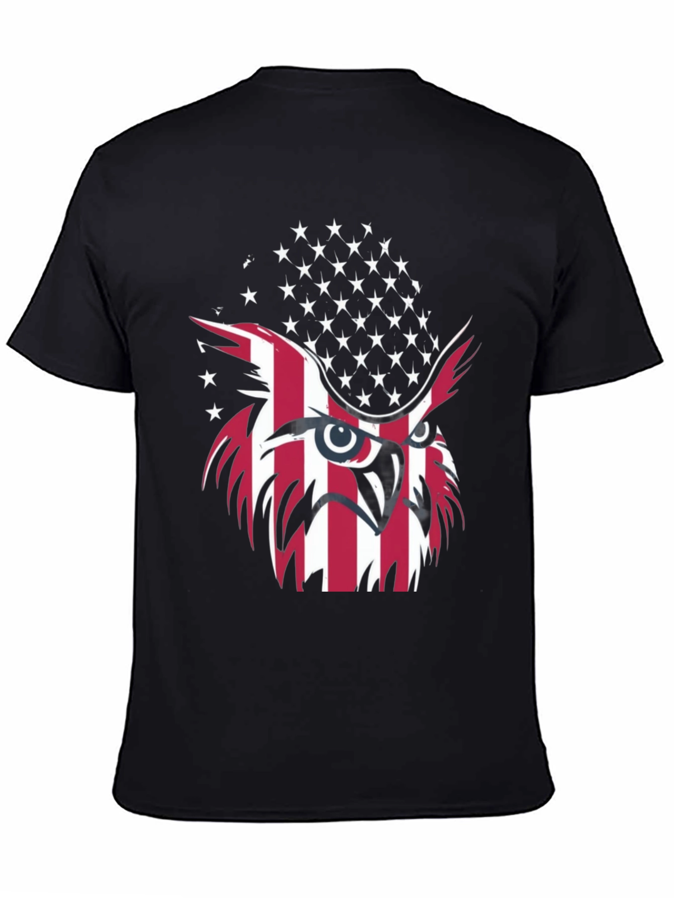 Patriotic Owl T-Shirt - USA Flag Design