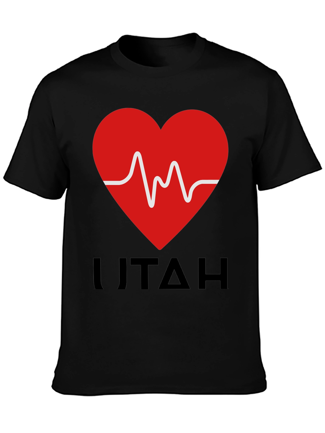 I Love Utah Heartbeat Graphic T-Shirt