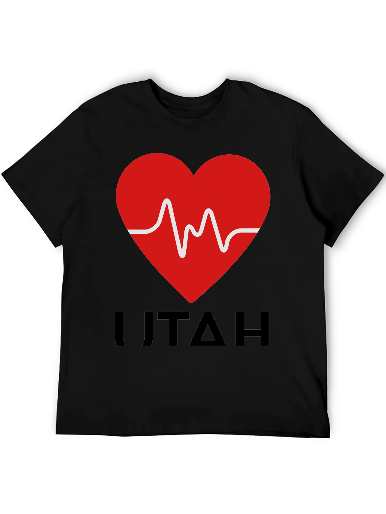 I Love Utah Heartbeat Graphic T-Shirt