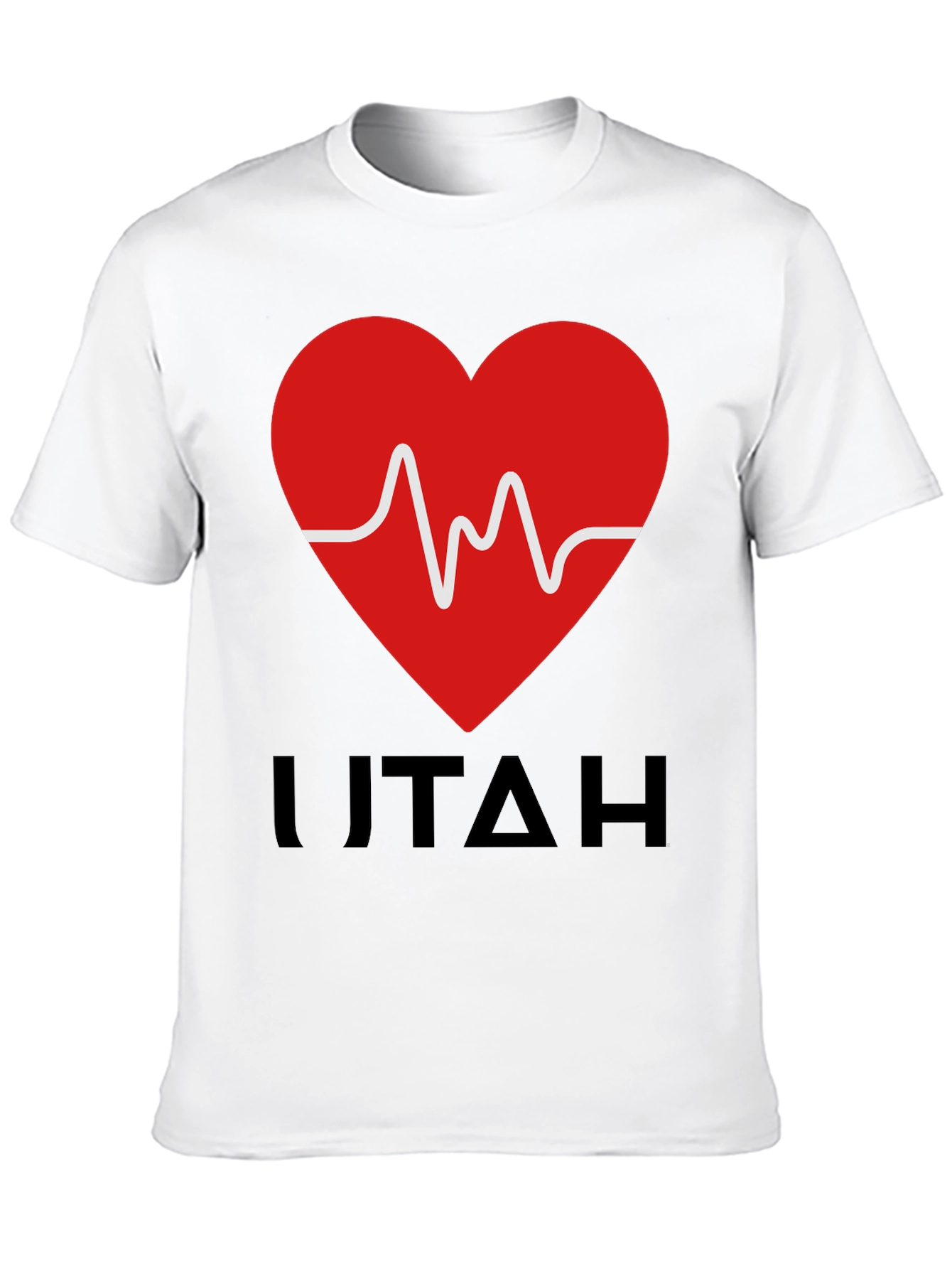 I Love Utah Heartbeat Graphic T-Shirt