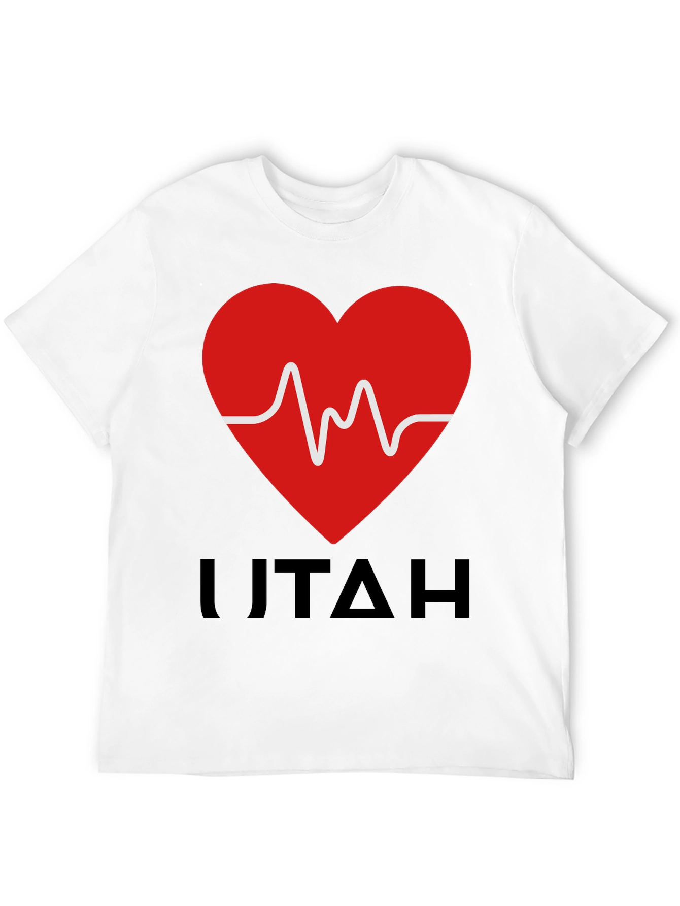 I Love Utah Heartbeat Graphic T-Shirt