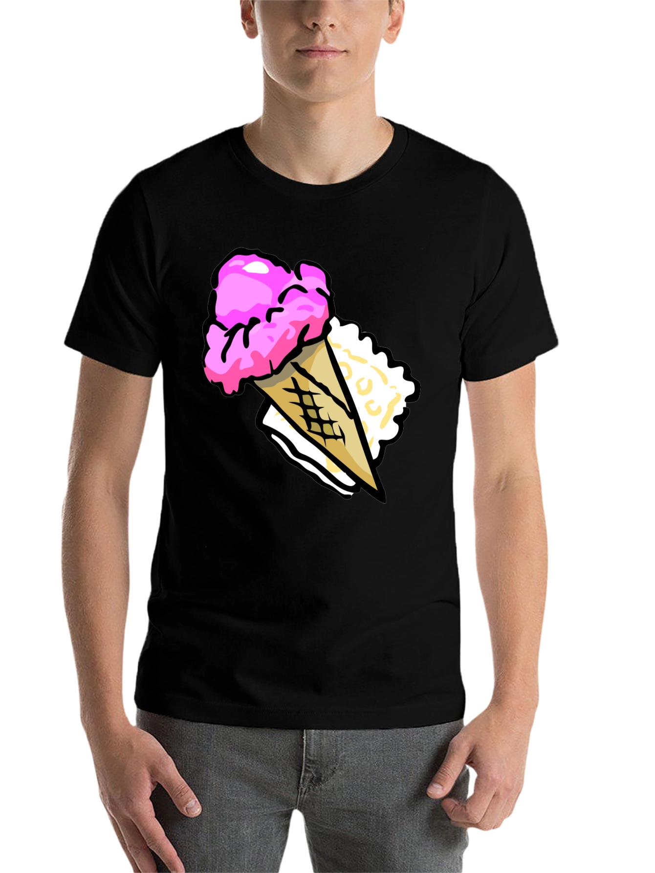 Ice Cream Cone Graphic T-Shirt - Summer Fun