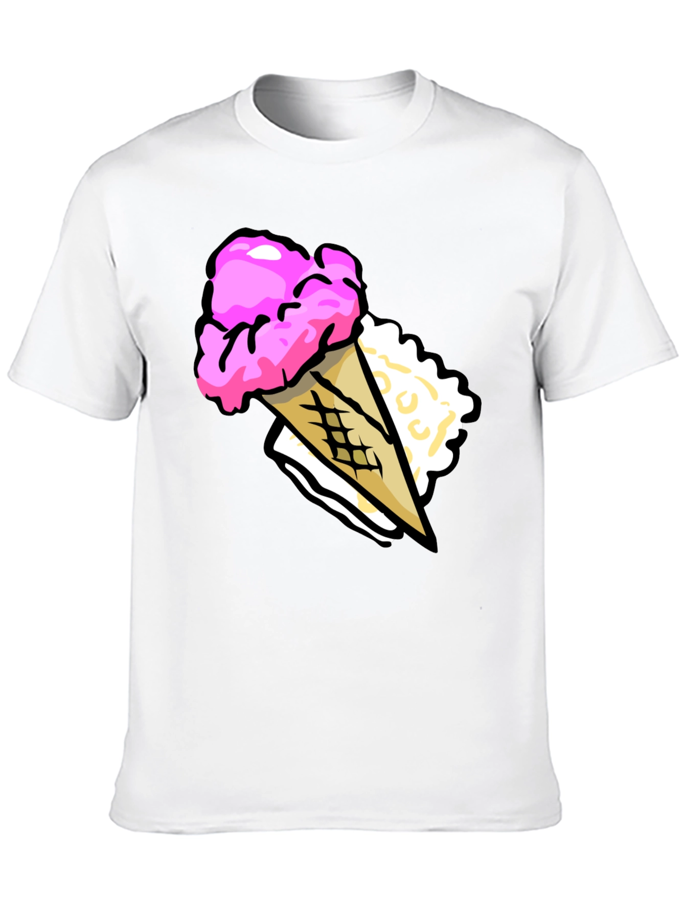 Ice Cream Cone Graphic T-Shirt - Summer Fun