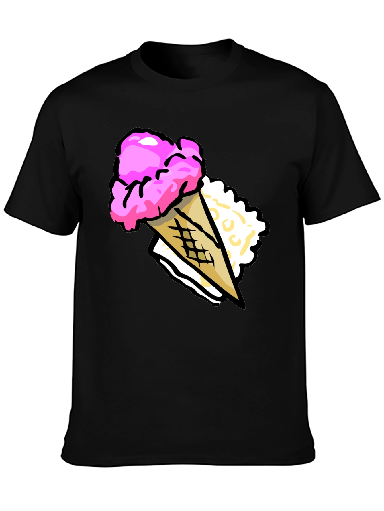 Ice Cream Cone Graphic T-Shirt - Summer Fun