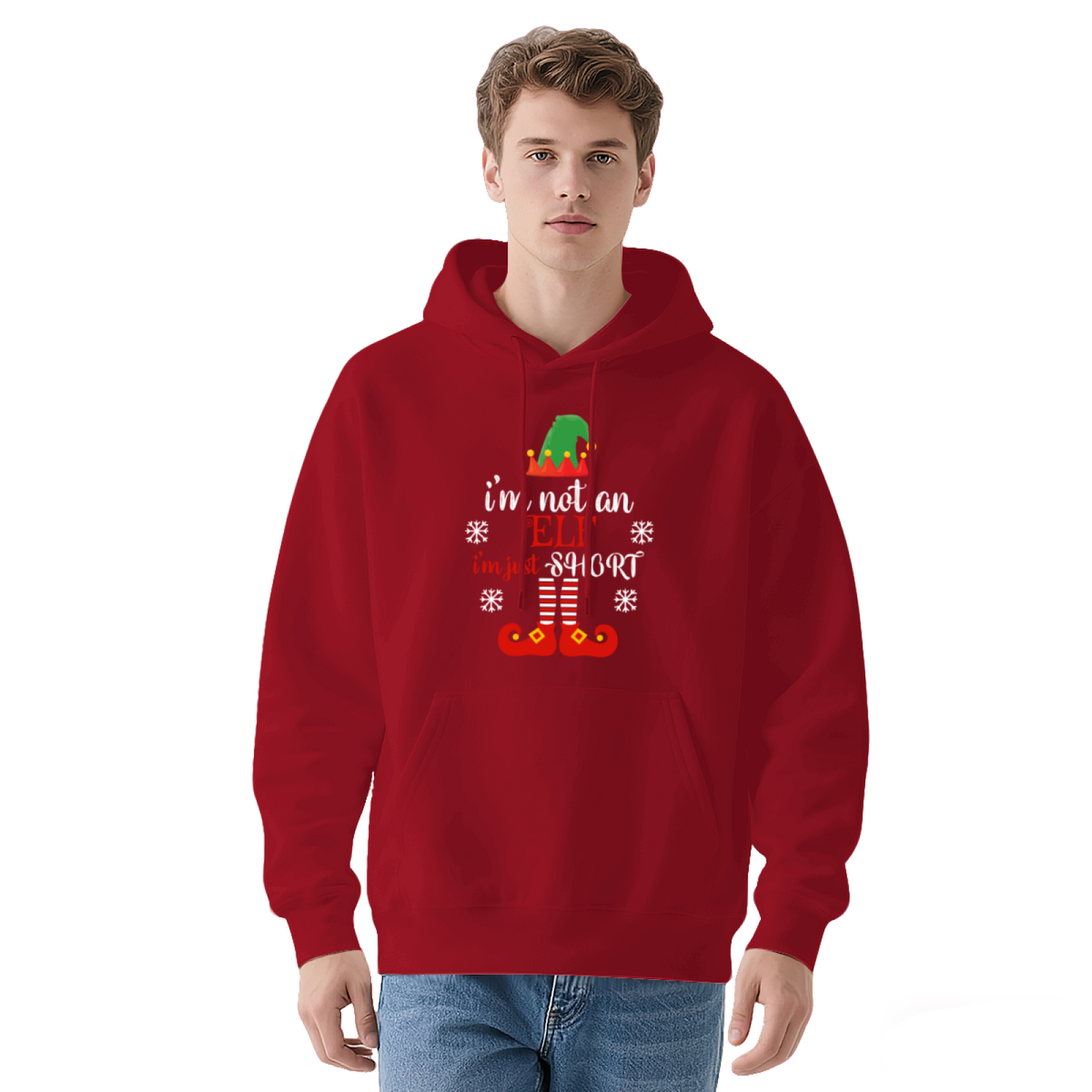 Funny I¡¯m Not An Elf Christmas Navy Unisex Hoodie