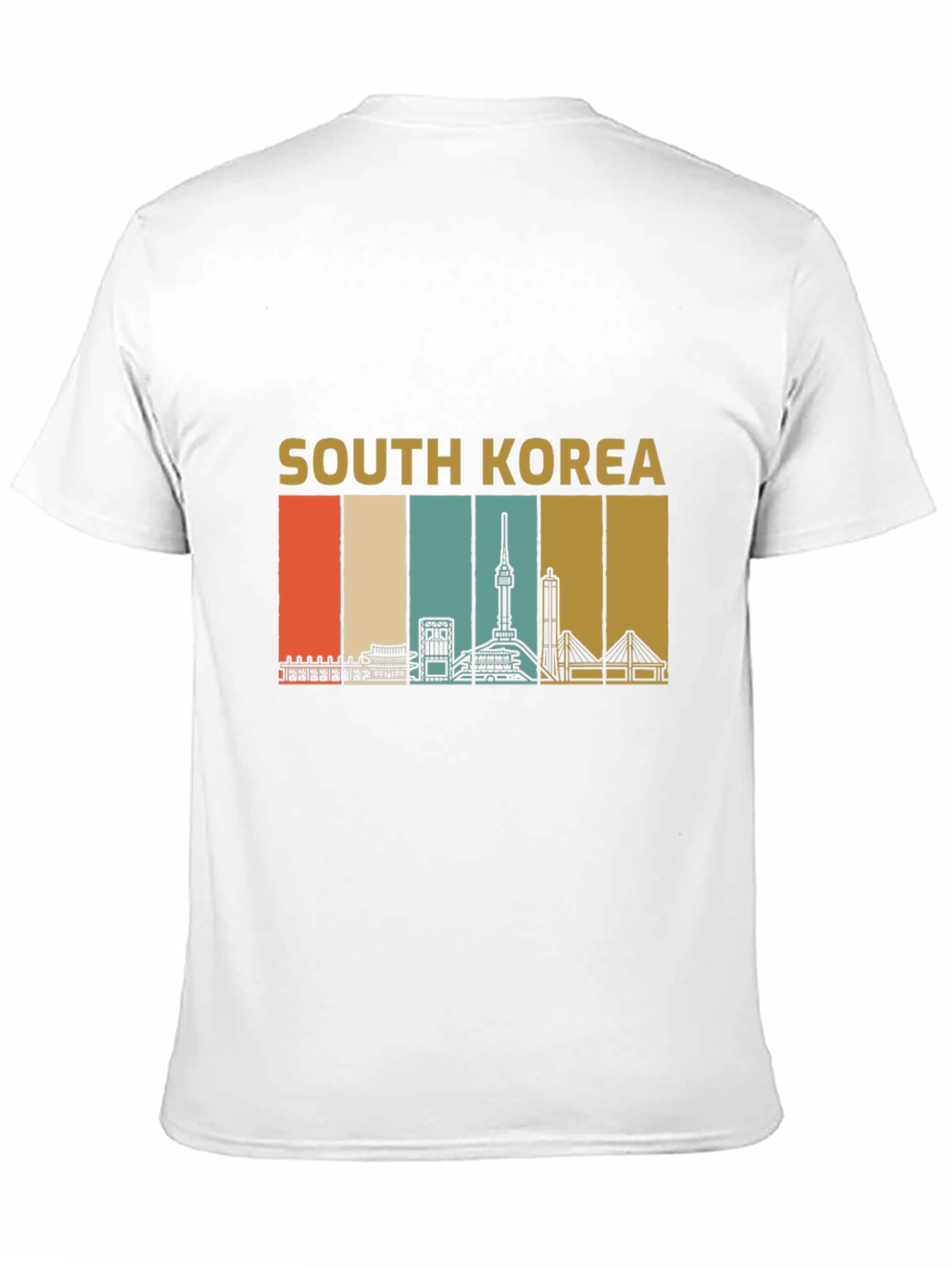 South Korea Skyline Retro Graphic T-Shirt