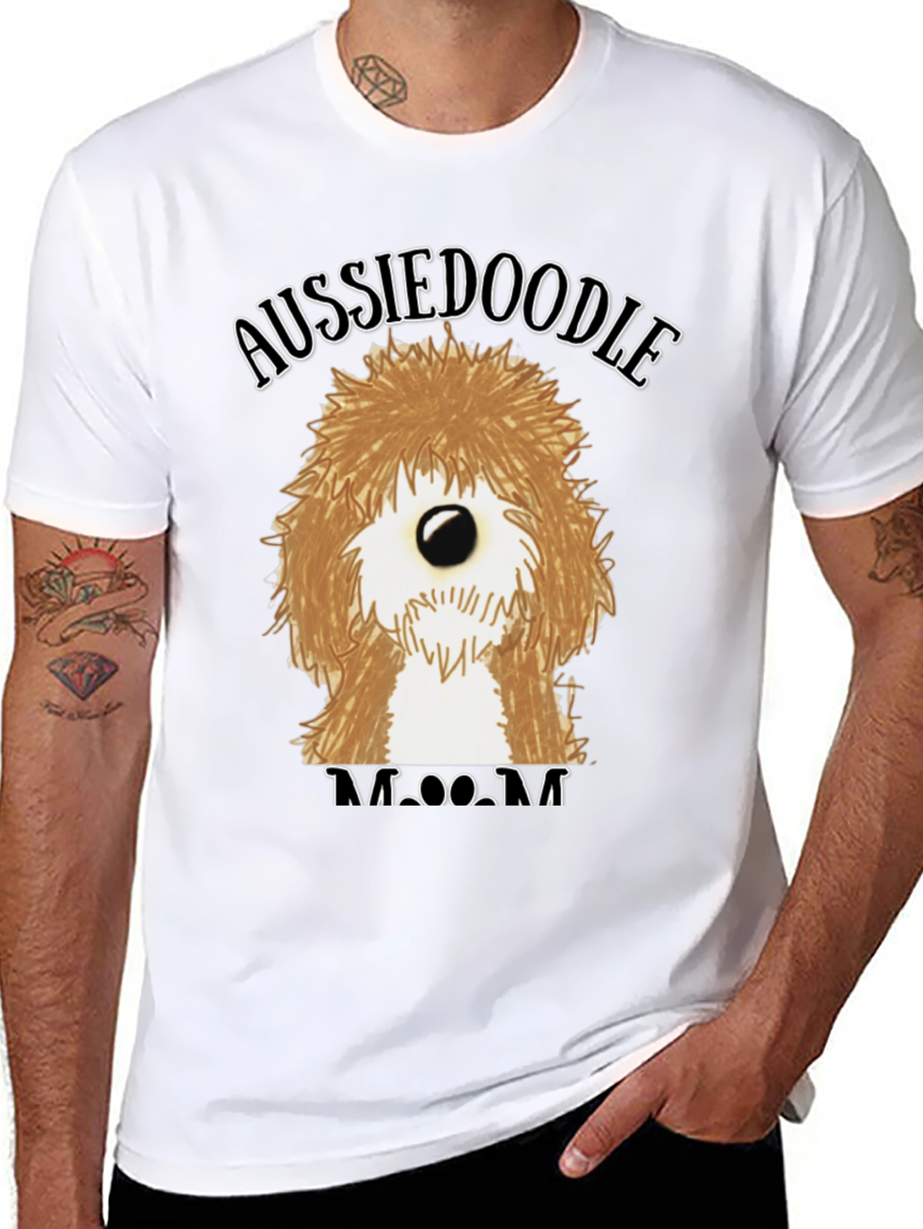 Aussiedoodle Mom T-Shirt - Cute Dog Lover Tee