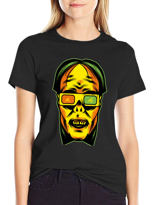 3D Glasses Graphic T-Shirt - Retro Pop Culture Tee