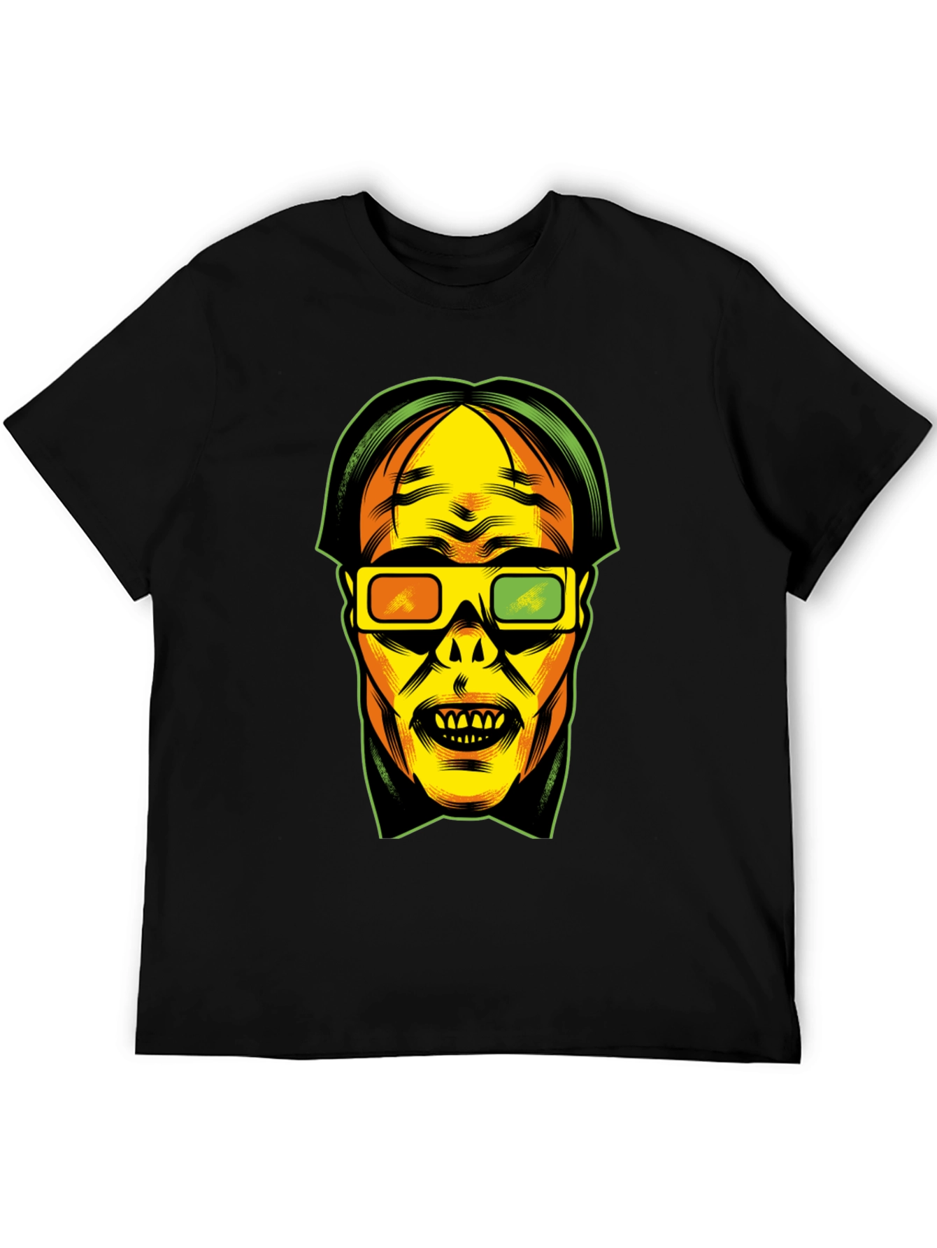 3D Glasses Graphic T-Shirt - Retro Pop Culture Tee