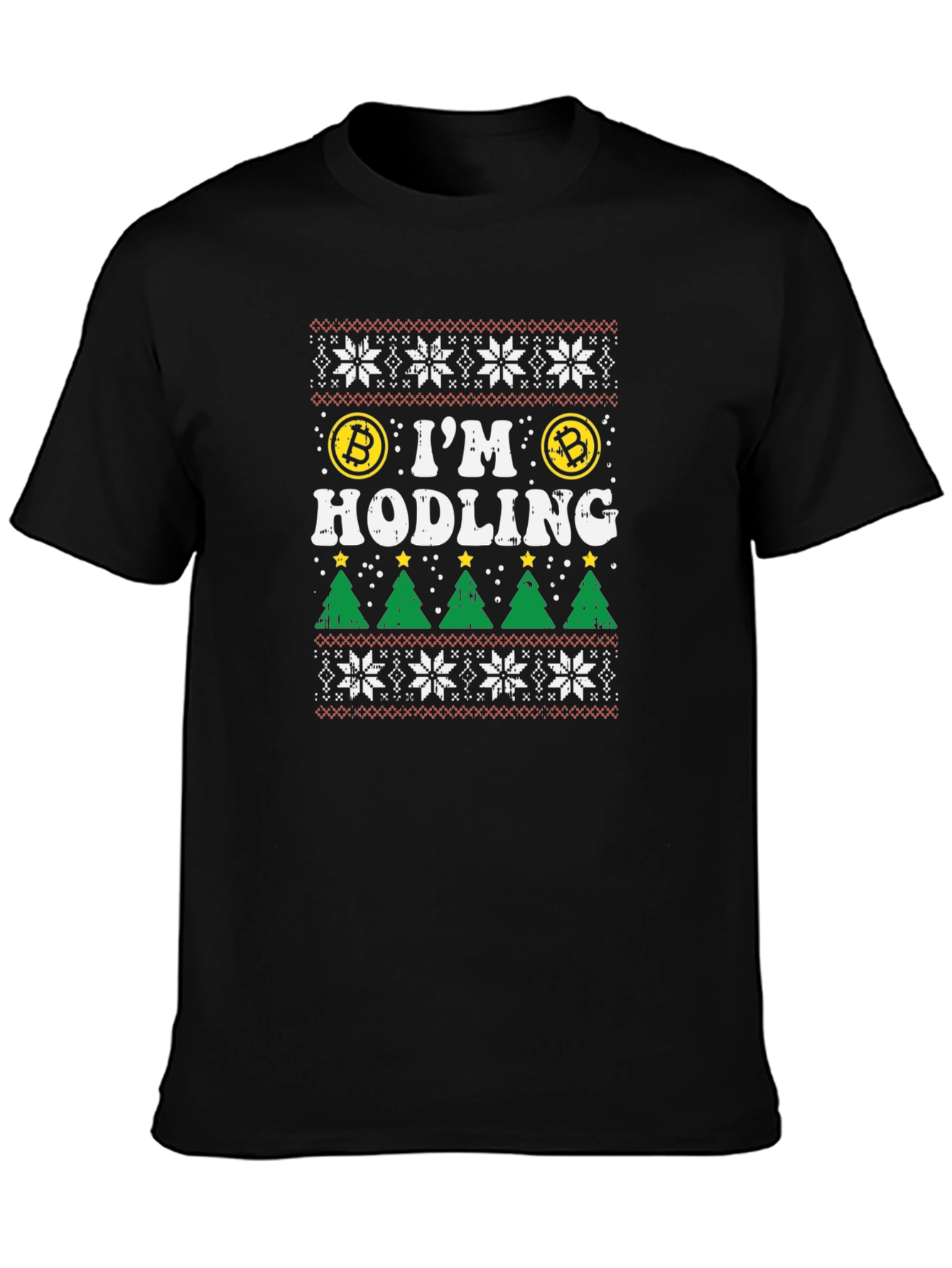 Bitcoin HODLing Ugly Christmas Sweater T-Shirt