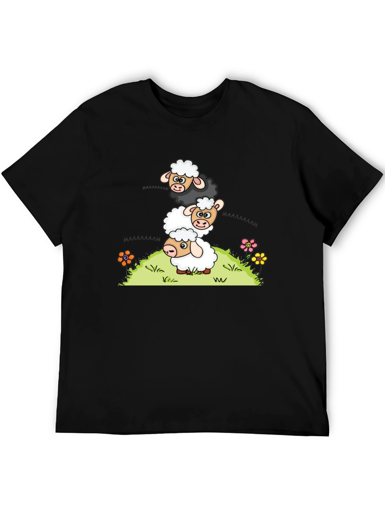 Stacked Sheep Cartoon T-Shirt