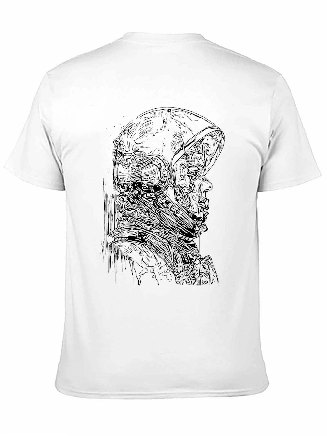 Astronaut Graphic Print Black T-Shirt