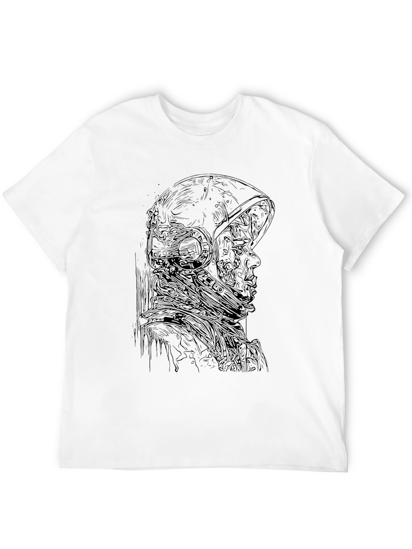 Astronaut Graphic Print Black T-Shirt