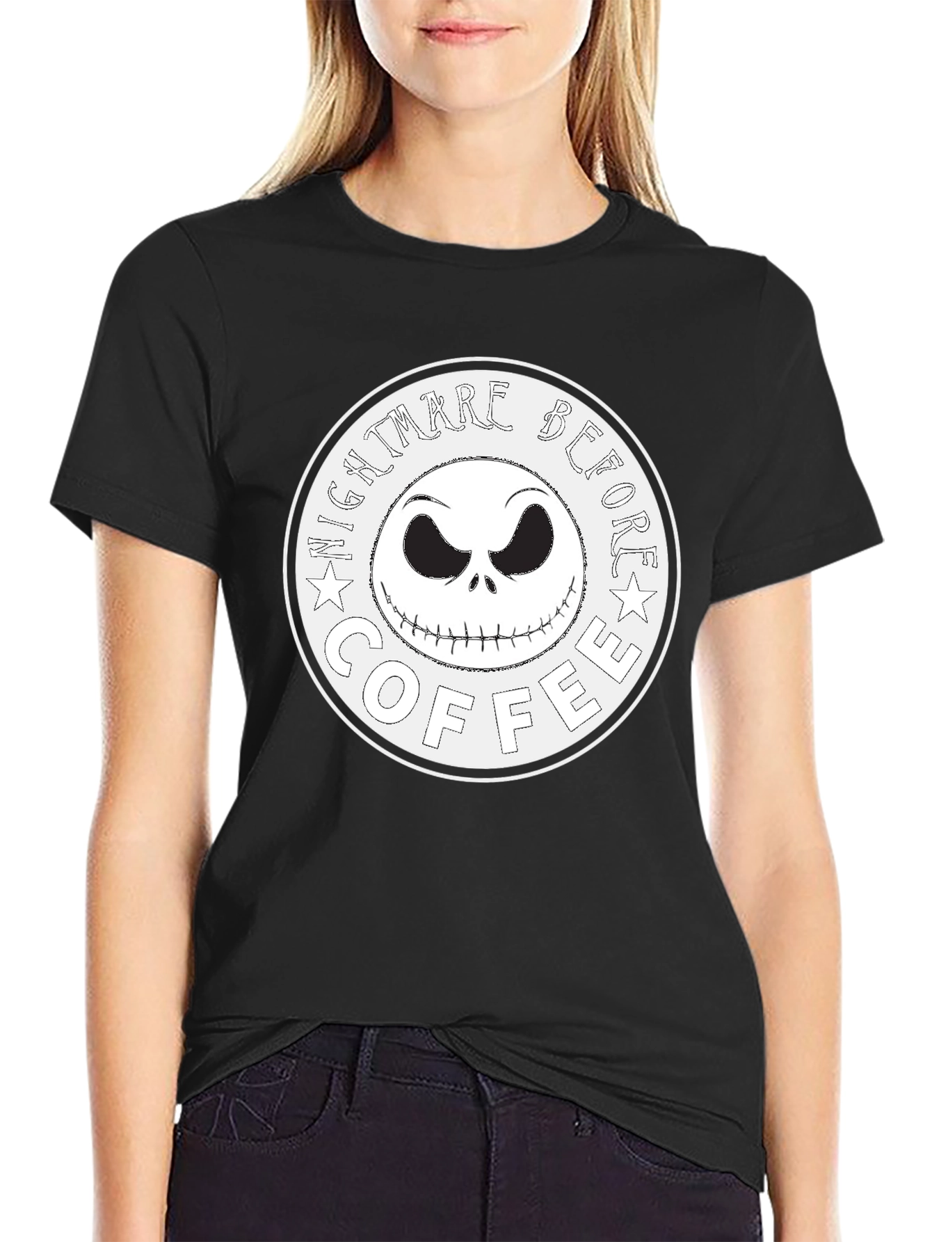 Nightmare Before Coffee T-Shirt - Halloween Jack Skellington