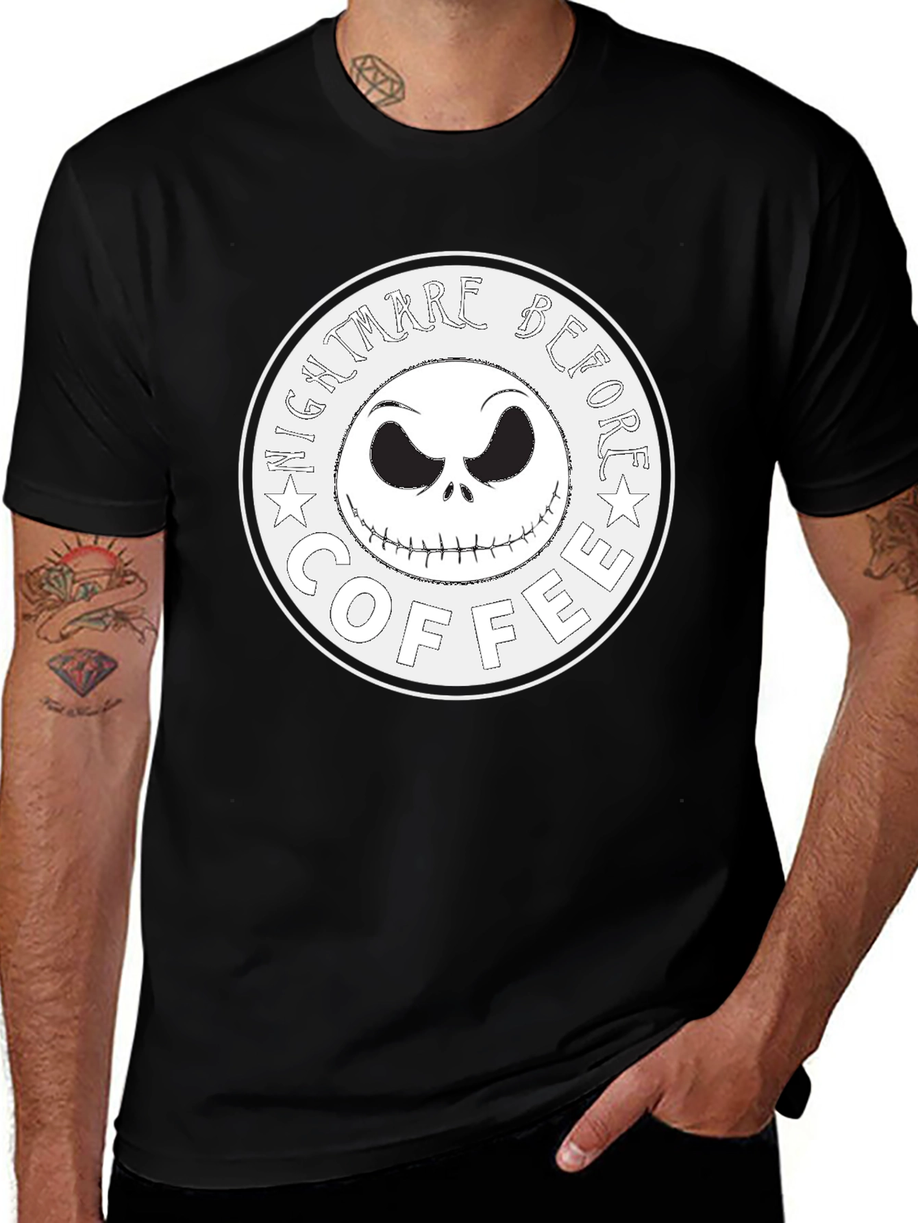 Nightmare Before Coffee T-Shirt - Halloween Jack Skellington