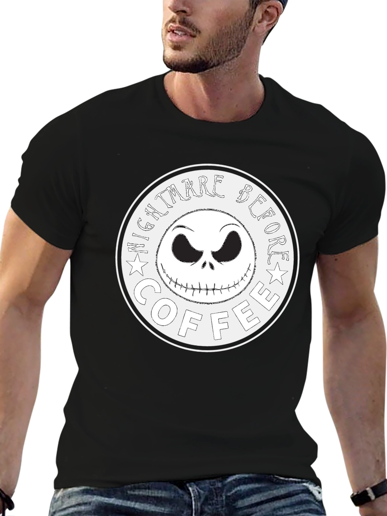 Nightmare Before Coffee T-Shirt - Halloween Jack Skellington