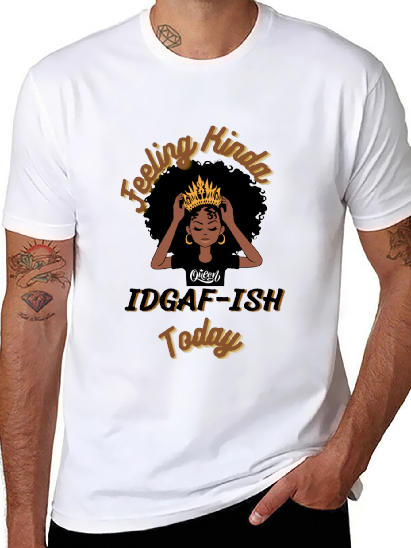 Queen IDGAF-ISH Today Black T-Shirt